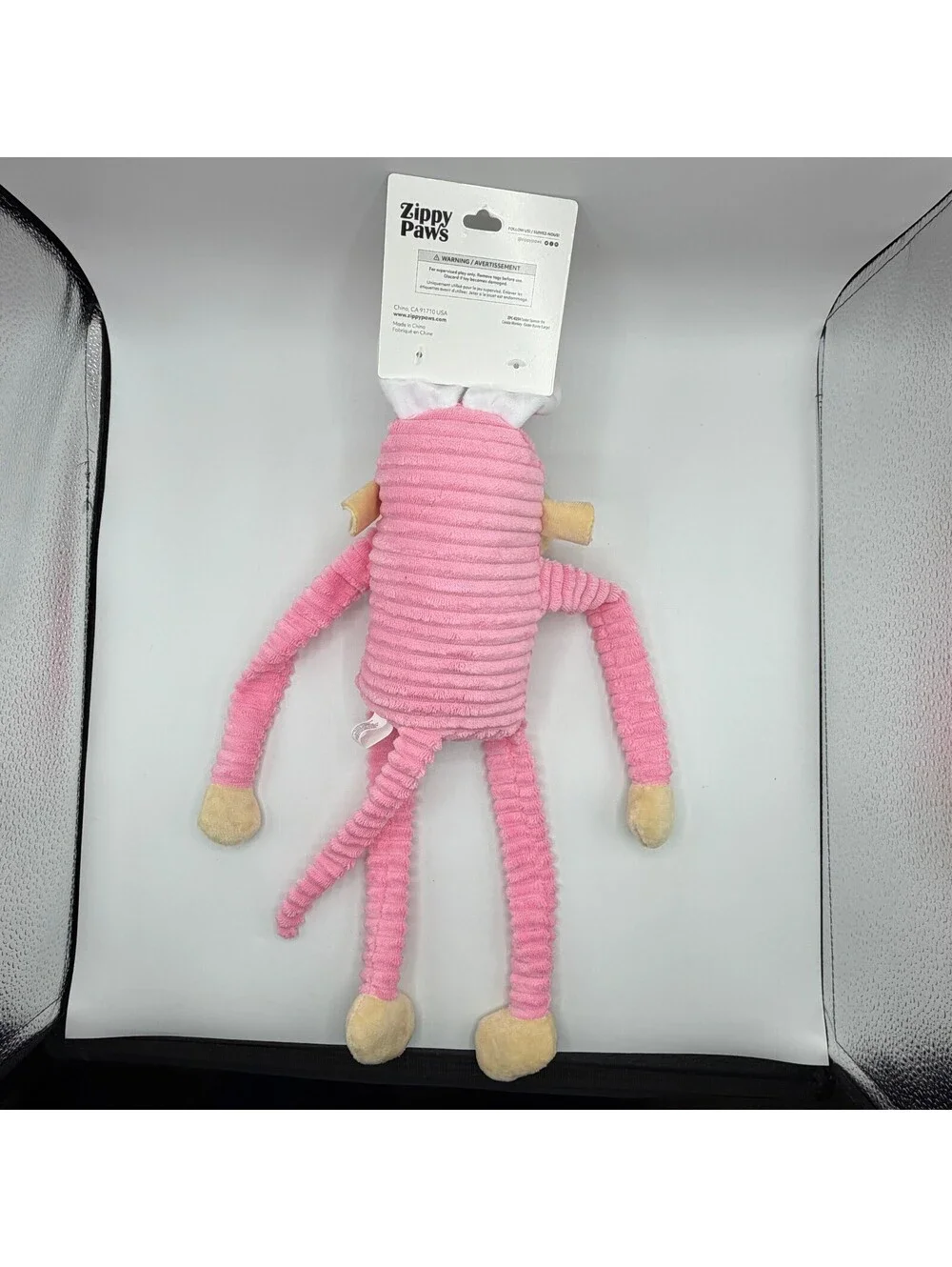 ZippyPaws Easter Spencer the Crinkle Monkey Dog Toy Large Corduroy Squeaky Plush